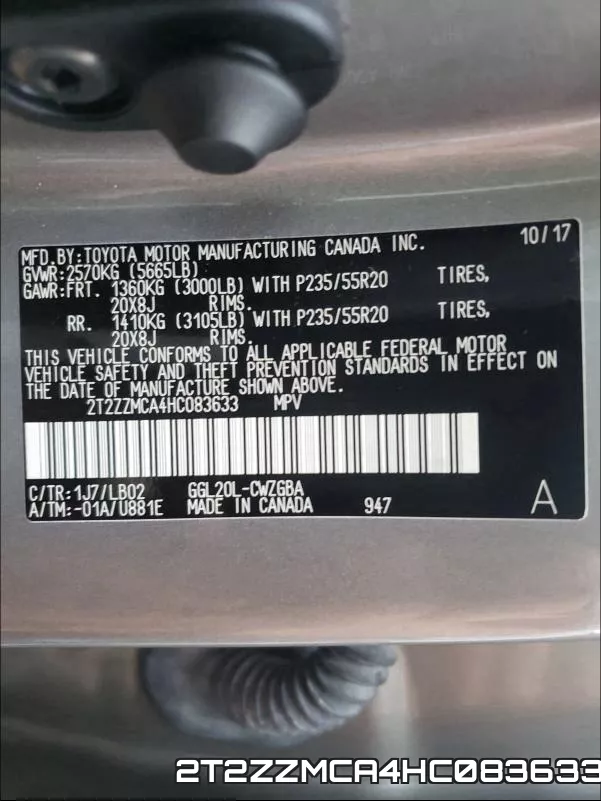 2T2ZZMCA4HC083633 фото 2