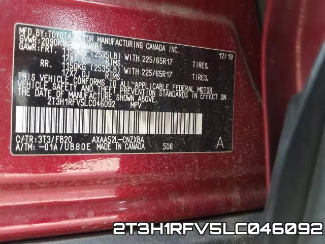 2T3H1RFV5LC046092 фото 2