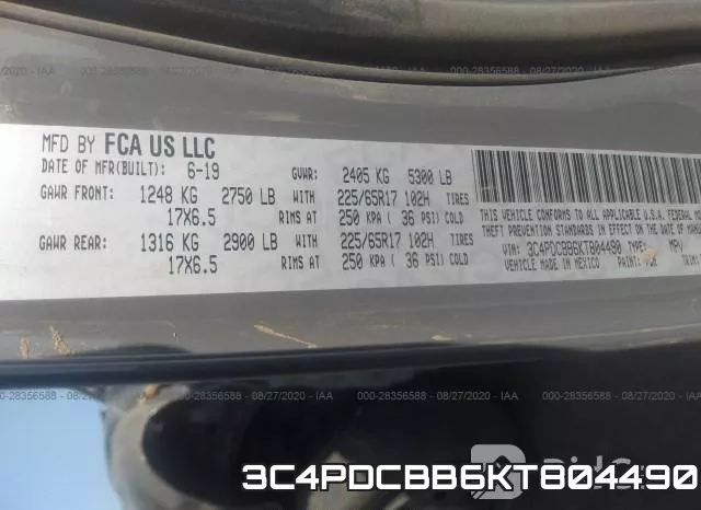 3C4PDCBB6KT804490 фото 10