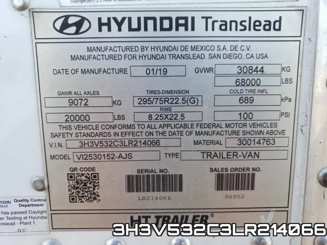 3H3V532C3LR214066 фото 2