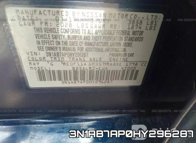 3N1AB7AP0HY296287 фото 10
