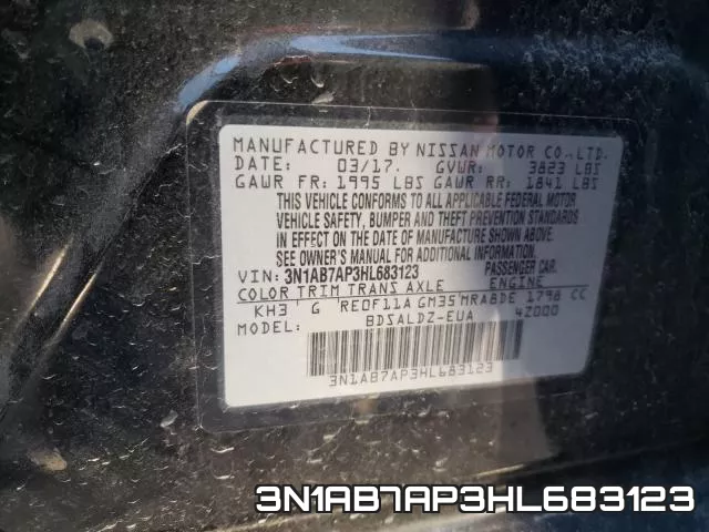 3N1AB7AP3HL683123 фото 2