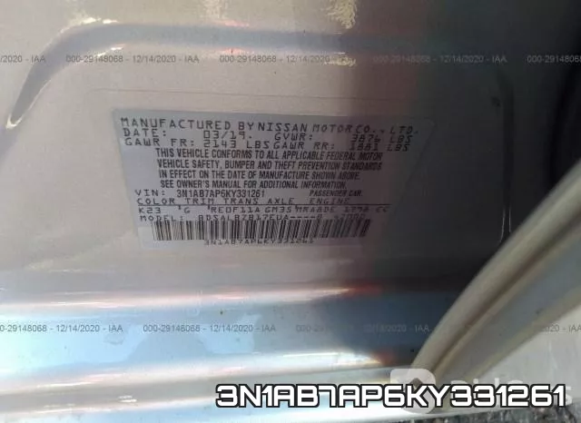 3N1AB7AP6KY331261 фото 10
