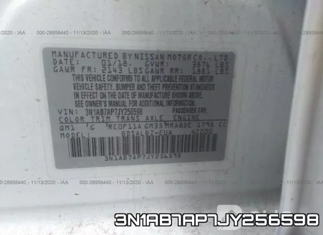 3N1AB7AP7JY256598 фото 8