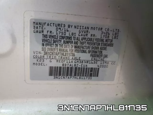3N1CN7AP7HL811735 фото 2