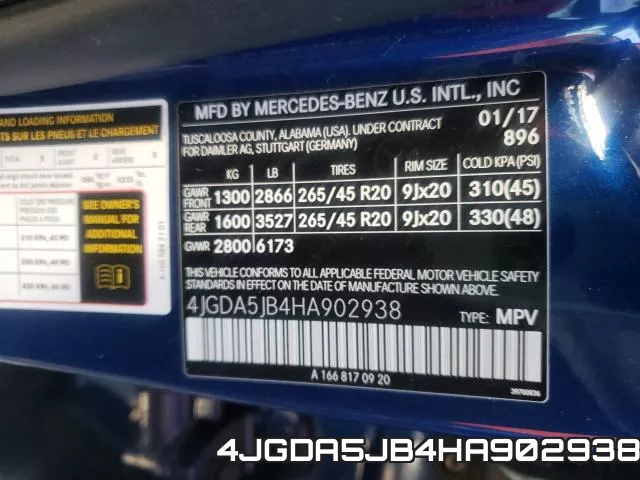 4JGDA5JB4HA902938 фото 2