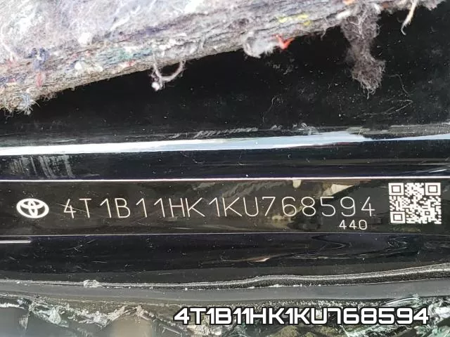 4T1B11HK1KU768594 фото 2