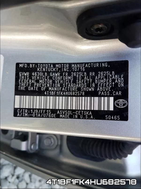 4T1BF1FK4HU682578 фото 2