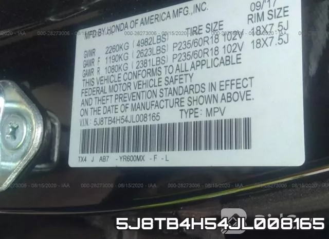5J8TB4H54JL008165 фото 8