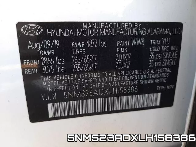 5NMS23ADXLH158386 фото 2