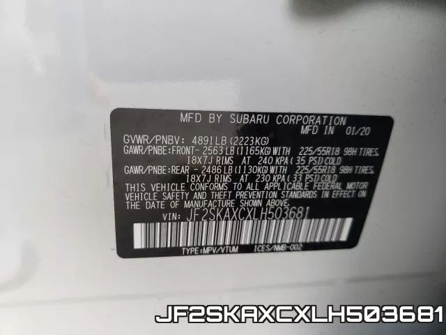 JF2SKAXCXLH503681 фото 2