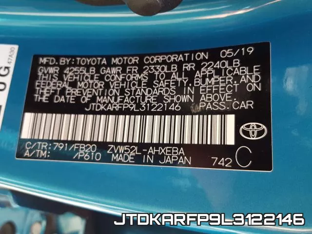 JTDKARFP9L3122146 фото 2