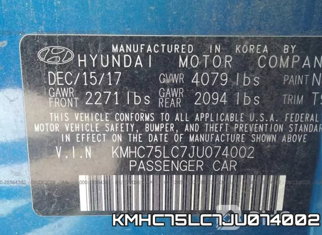 KMHC75LC7JU074002 фото 9