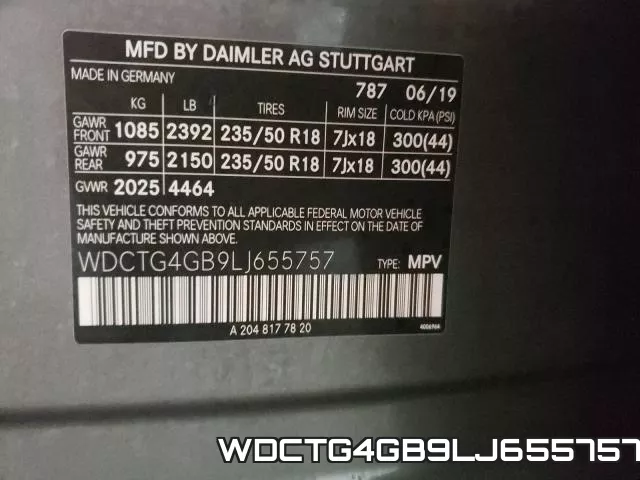 WDCTG4GB9LJ655757 фото 2