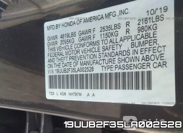 19UUB2F35LA002528 фото 10