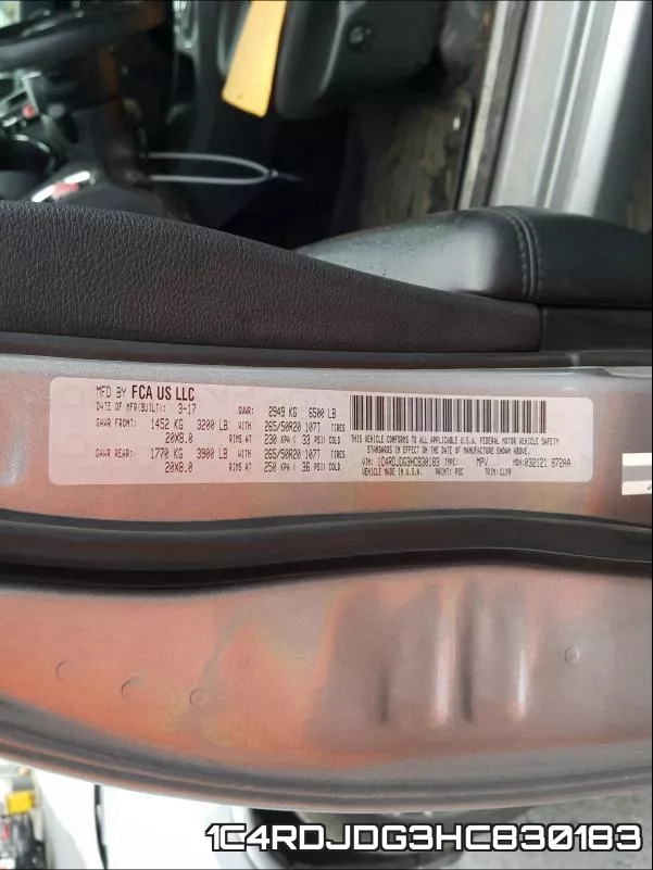 1C4RDJDG3HC830183 фото 2