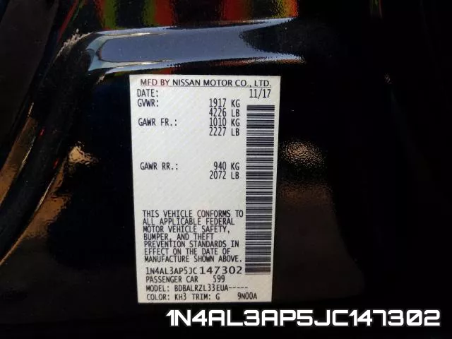 1N4AL3AP5JC147302 фото 2