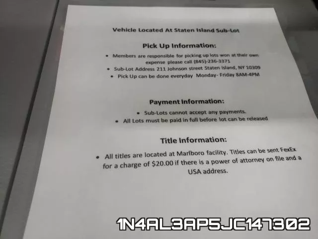 1N4AL3AP5JC147302 фото 9