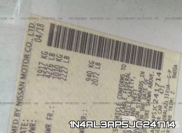 1N4AL3AP5JC241714 фото 9