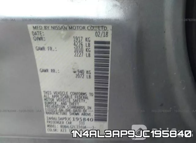 1N4AL3AP9JC195840 фото 10