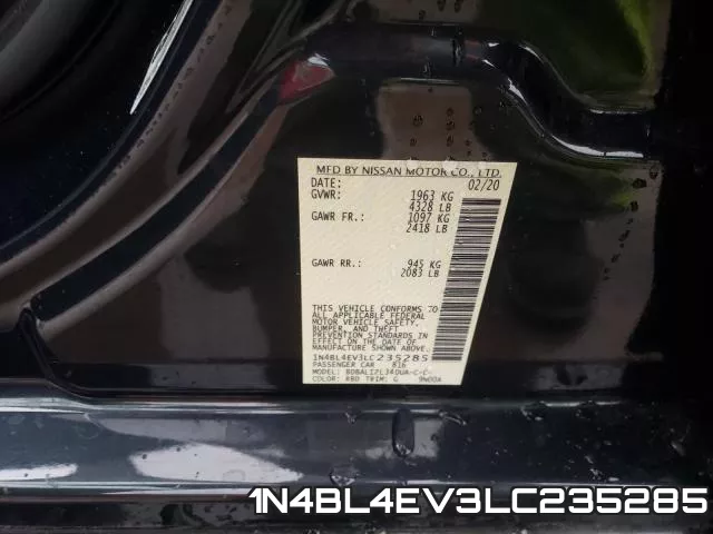 1N4BL4EV3LC235285 фото 2