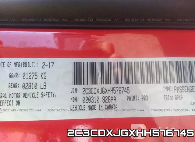 2C3CDXJGXHH576745 фото 8