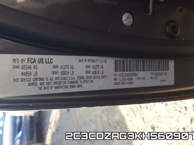 2C3CDZAG3KH560907 фото 2