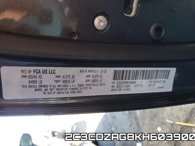 2C3CDZAG8KH603900 фото 2