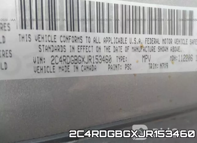 2C4RDGBGXJR153460 фото 9