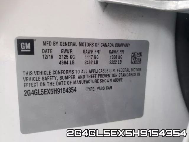 2G4GL5EX5H9154354 фото 2