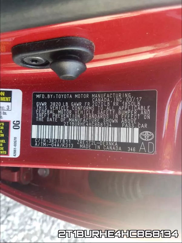 2T1BURHE4HC868134 фото 2