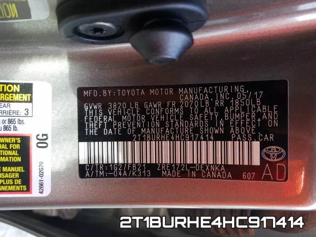 2T1BURHE4HC917414 фото 2