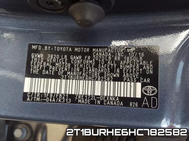 2T1BURHE6HC782582 фото 2