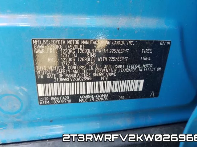 2T3RWRFV2KW026966 фото 2