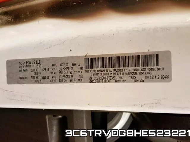3C6TRVDG8HE523221 фото 2