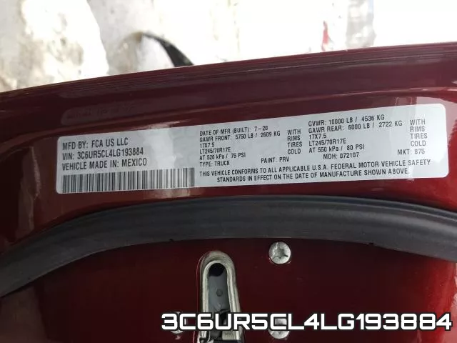 3C6UR5CL4LG193884 фото 2