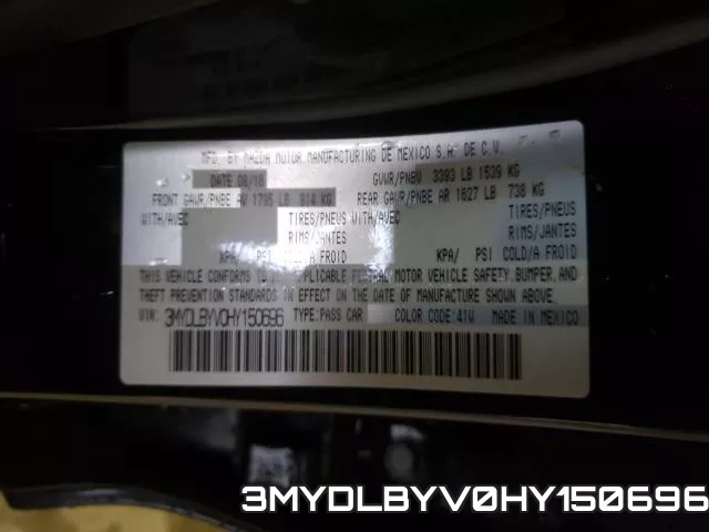 3MYDLBYV0HY150696 фото 2