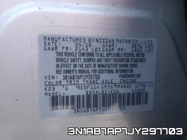 3N1AB7AP7JY297703 фото 2