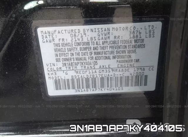 3N1AB7AP7KY404105 фото 9