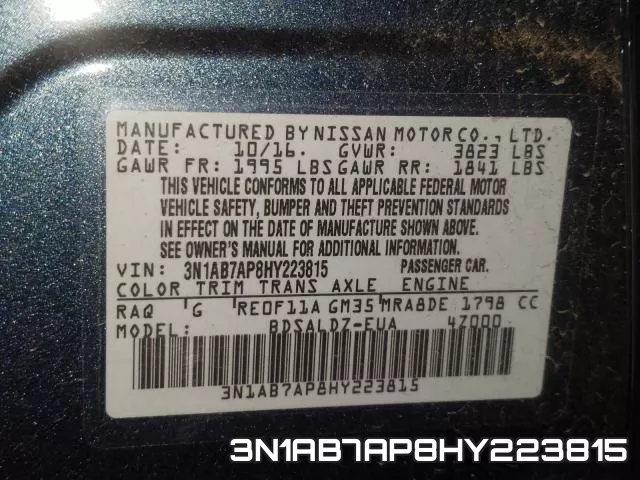3N1AB7AP8HY223815 фото 2