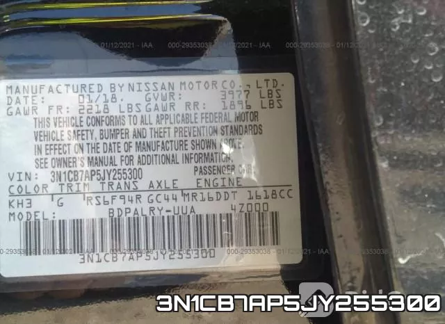 3N1CB7AP5JY255300 фото 10