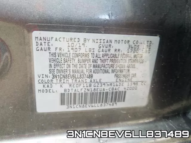 3N1CN8EV6LL837489 фото 2