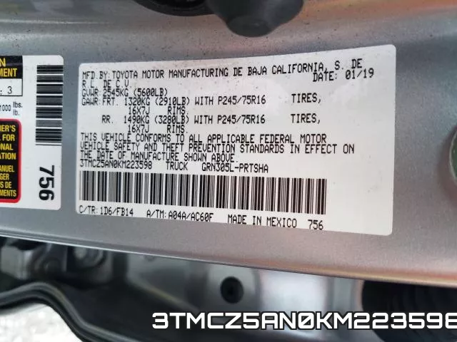 3TMCZ5AN0KM223598 фото 2