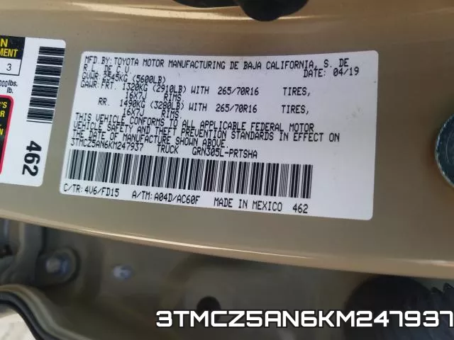 3TMCZ5AN6KM247937 фото 2