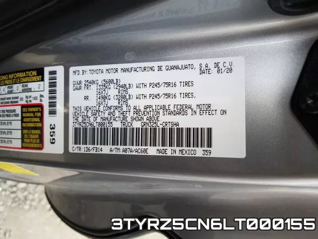 3TYRZ5CN6LT000155 фото 2
