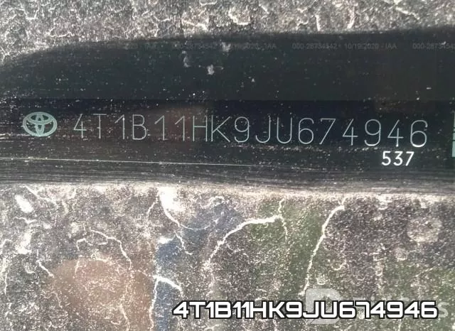 4T1B11HK9JU674946 фото 9