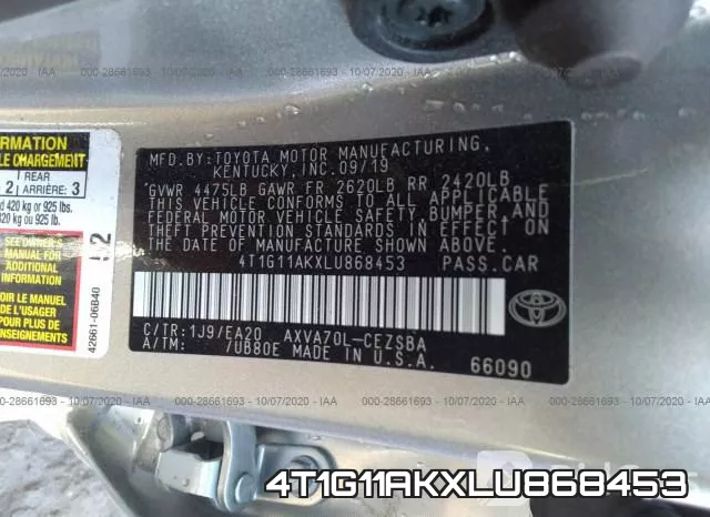 4T1G11AKXLU868453 фото 10