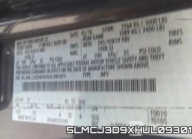 5LMCJ3D9XHUL09301 фото 9