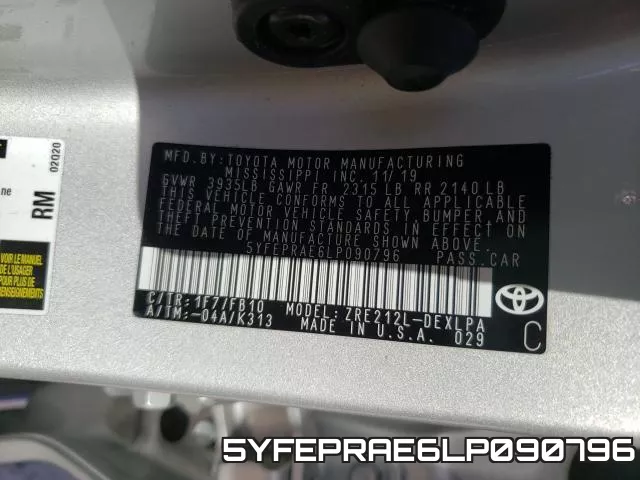 5YFEPRAE6LP090796 фото 2