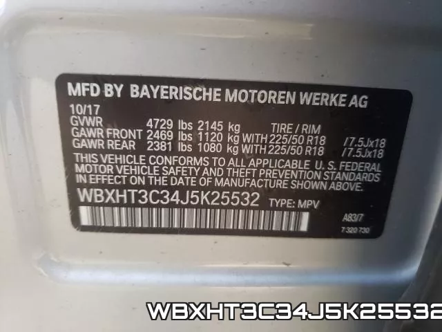 WBXHT3C34J5K25532 фото 2